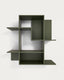 Ina modular shelving unit in green lacquered MDF 80 x 80cm FSC 100%