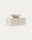 Salaya bathroom furniture in lacquered beige ash laminated plywood 90 x 45 cm