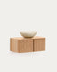 Salaya ash laminated plywood bathroom cupboard in a natural finish, 90 x 45 cm