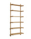 Sitra modular shelf, 6 solid oak wood shelves in a natural finish, 90 cm, FSC Mix Credit