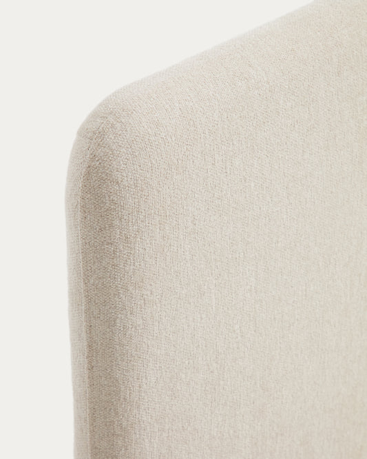Selven beige chenille bed for 180 x 200cm mattress