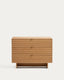 Norlen 3-drawer chest of drawers in oak veneer with natural finish FSC Mix Credit 101 x 75 cm