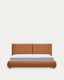 Elerio bed in soft copper chenille for 180 x 200cm mattress