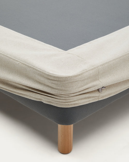 Cover for the Ofelia bed in ecru for a 90 x 200 cm mattress