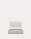 Ecru Blok bed with removable covers for 90 x 200 cm mattress FSC Mix Credit