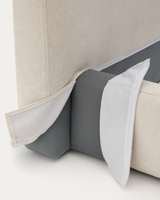 Cover for the beige Blok bed for a 160 x 200 cm mattress