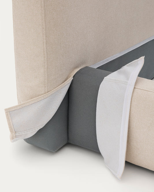 Cover for the beige Blok bed for a 180 x 200 cm mattress