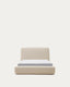 Martina bed with ecru bouclé removable cover for 90 x 200 cm mattress FSC Mix Credit