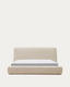 Martina bed with ecru bouclé removable cover for 180 x 200 cm mattress FSC Mix Credit