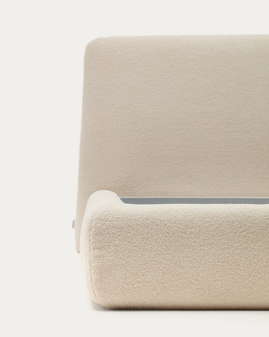 Martina bed cover in ecru bouclé for a 90 x 200 cm mattress