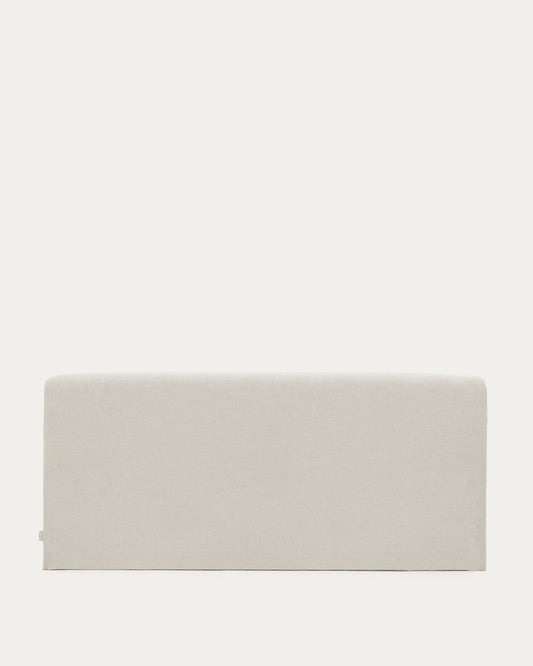 Pearl chenille Valma headboard with removable cover for a 160 x 200 cm bed