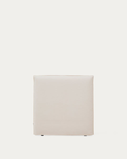 Jaira white chenille headboard with removable cover for beds up to 90cm FSC Mix Credit