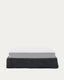 Anthracite grey linen and cotton Jaira base with removable cover for a 160 x 200 cm mattress