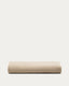 Linen and cotton Jaira bed base cover in taupe for a 150 x 190 cm mattress