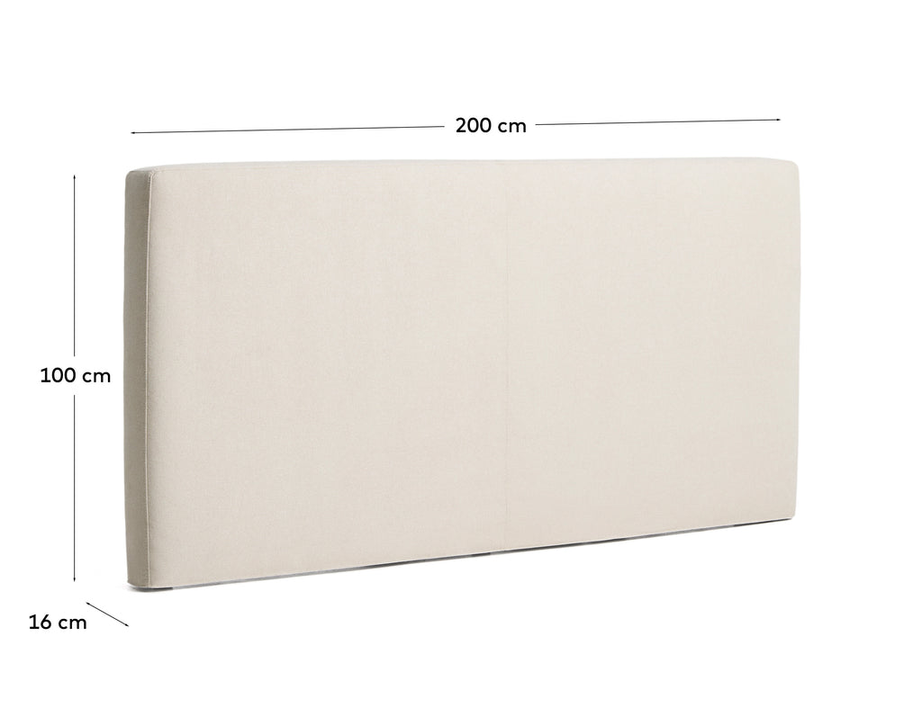 Blok ecru headboard with removable cover for bed up to 180cm