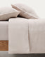 Simmel grey linen blend duvet and pillow cover set for 180 cm bed