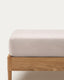 Simmel grey linen blend adjustable bottom sheet for 180 cm bed