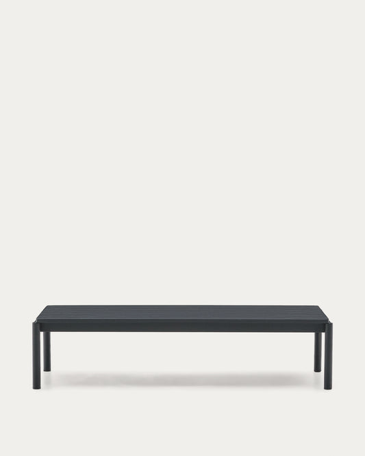 Sorells coffee table in grey aluminum 63 x 144,6 cm