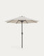 Milna beige parasol with central pole and graphite steel structure Ø300cm
