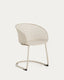 Tenaro beige plastic outdoor chair with steel structure
