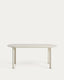 Erice oval table in aluminium and ecru tempered glass 180 x 90 cm