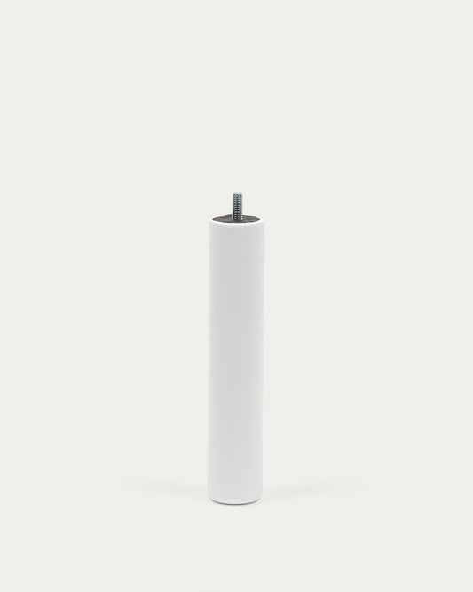 Ise mattress base leg in solid beech wood with a white finish