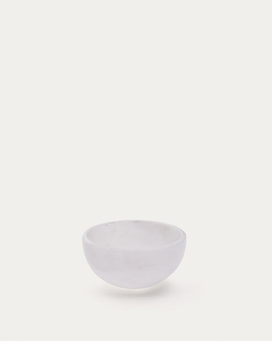 Eval white alabaster bowl