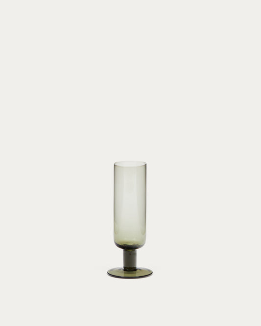 Sauky green tall wine glass, 19 cl