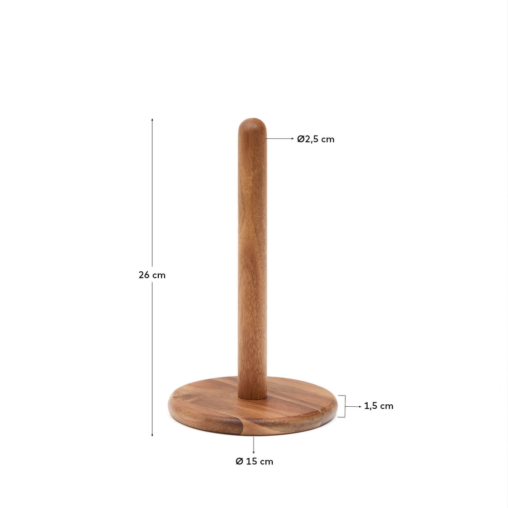 Nukha kitchen roll holder in FSC 100% acacia wood