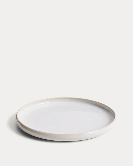 Uilo white ceramic plate