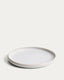Uilo white ceramic plate