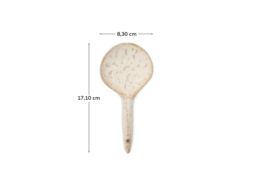 Zunel beige ceramic spoon