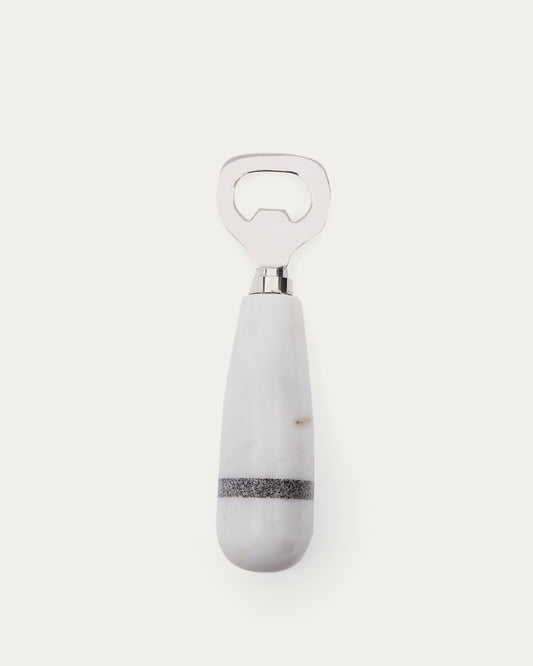 Nira opener in black and white marble