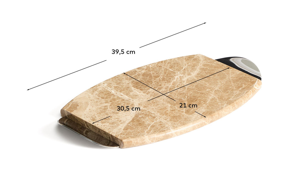 Adoma serving board in marble and metal