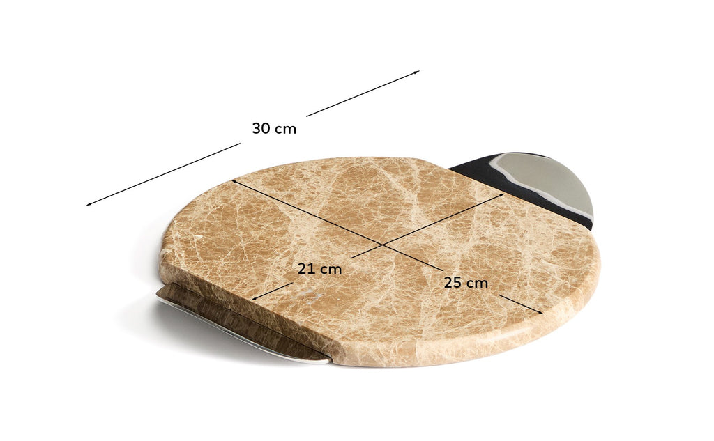 Adoma serving board in marble and metal
