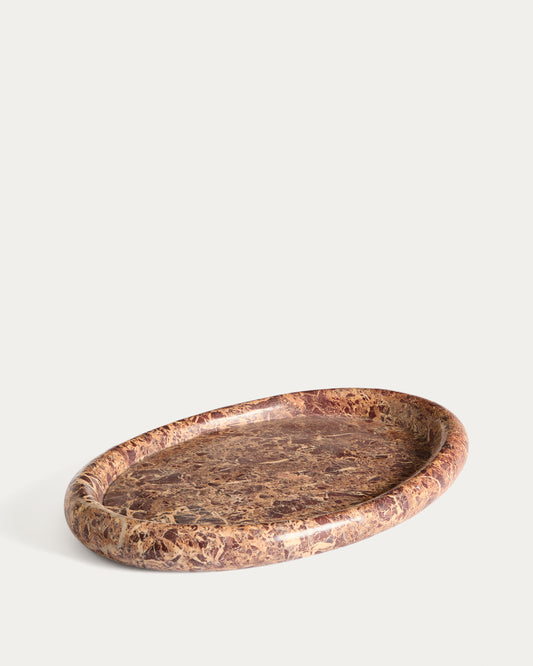 Lenorel tray in maroon marble 43 x 28 cm