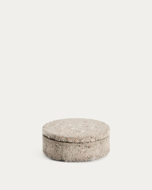 Mirani decorative stone box Ø 15 cm