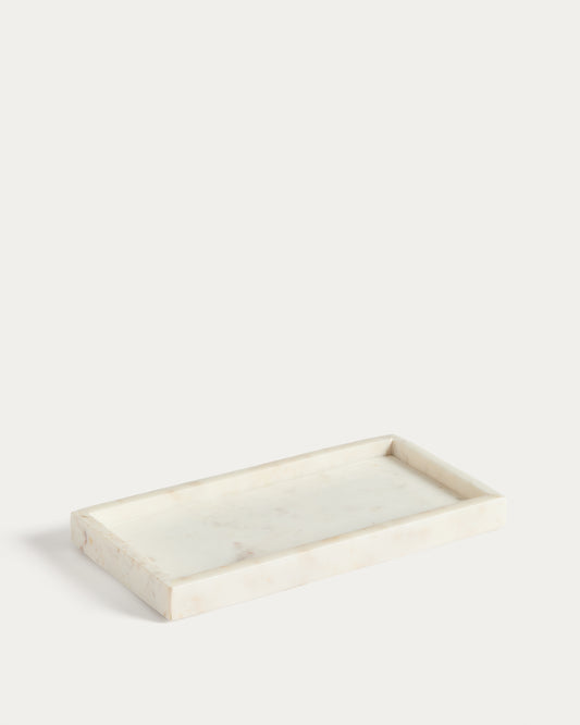 Serela tray in white marble 35 x 18 cm