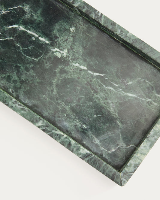 Serela tray in green marble 35 x 18 cm