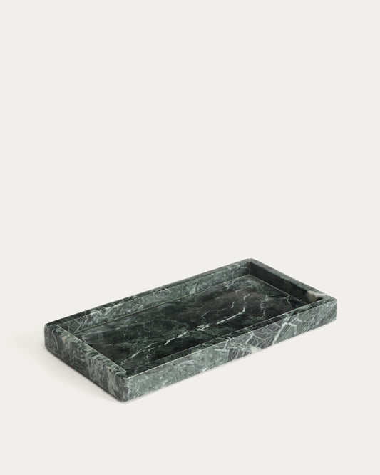 Serela tray in green marble 35 x 18 cm