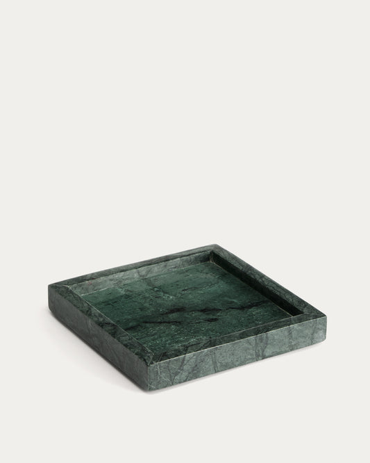 Serela tray in green marble 18 x 18 cm