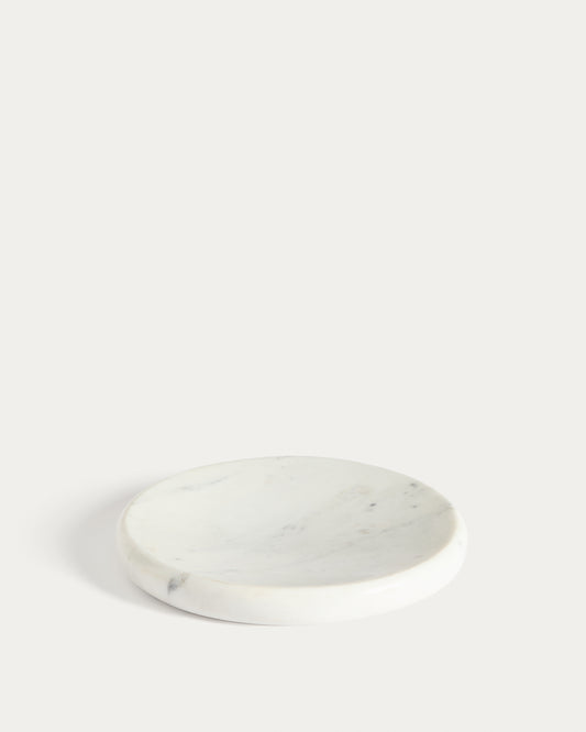Obena tray in white marble Ø 25 cm