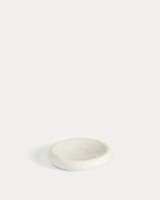 Obena tray in white marble Ø 15 cm