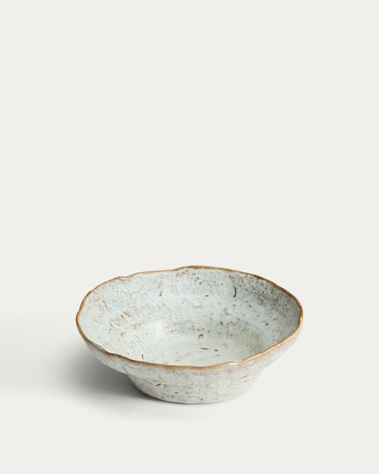 Alenia deep plate in grey ceramic