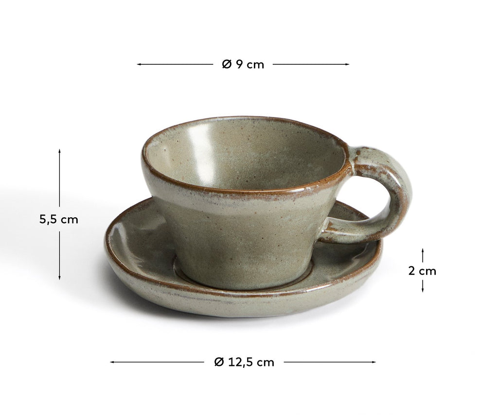 Alenia brown ceramic mug
