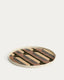 Julnet dinner plate in brown ceramic