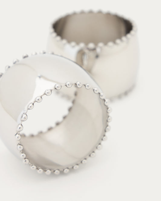 Nirela set of 2 stainless steel napkin rings
