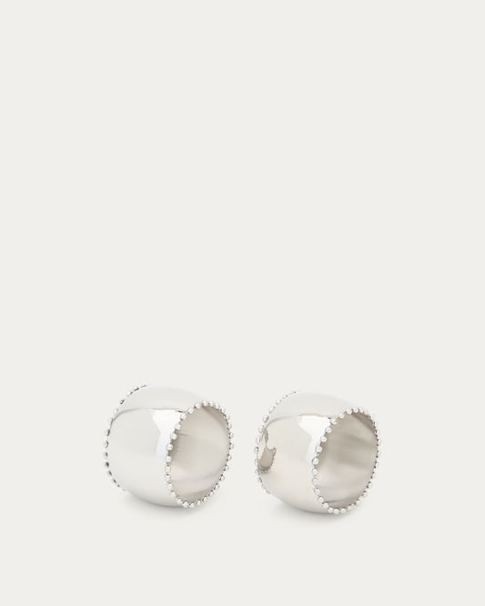 Nirela set of 2 stainless steel napkin rings