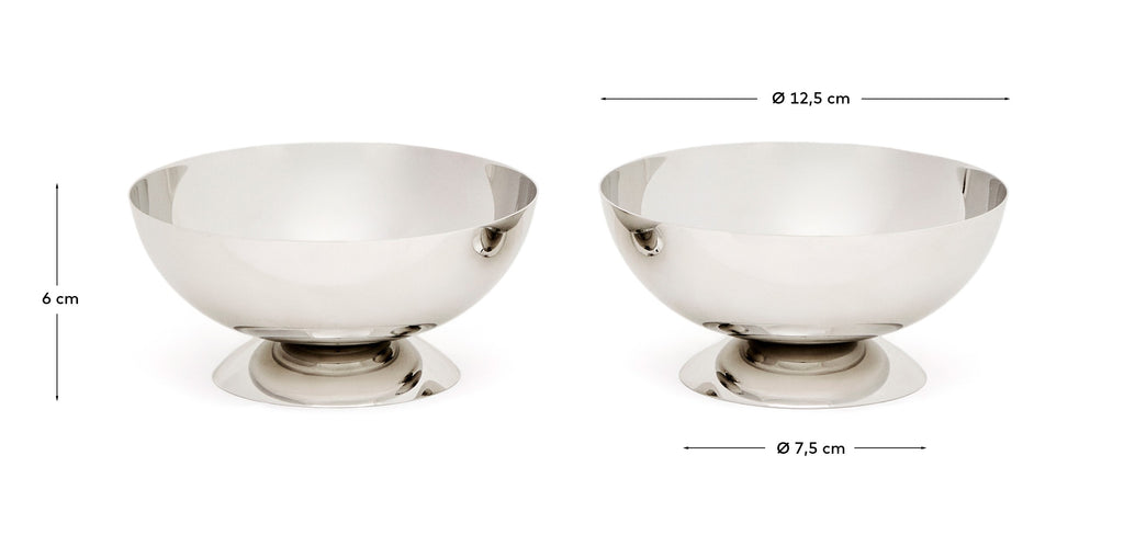 Nirela set of 2 stainless steel bowls