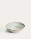 Alenia deep plate in brown ceramic